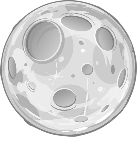 Glowing moon in the background